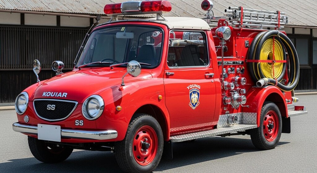 スバル360消防車