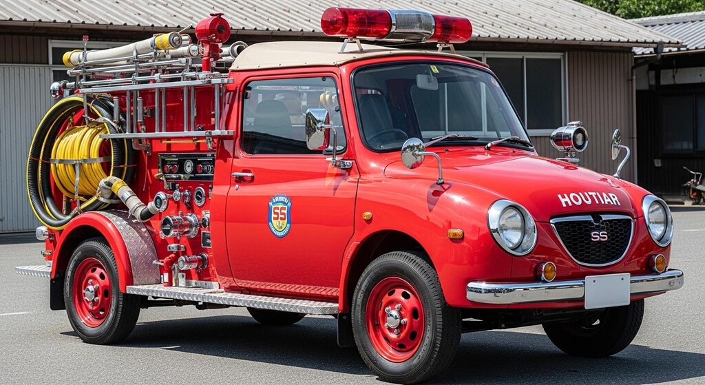 スバル360消防車