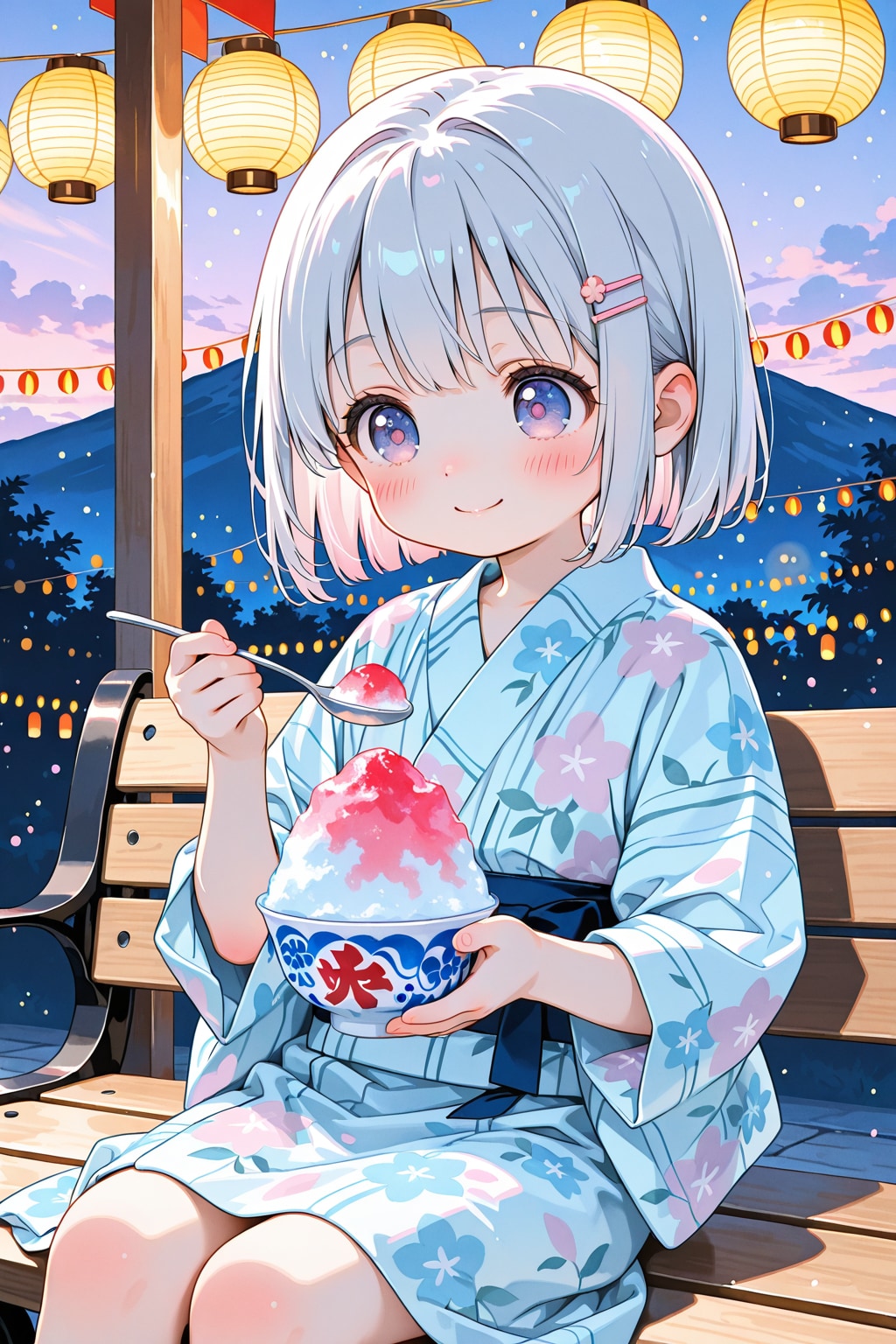 夕暮れかき氷