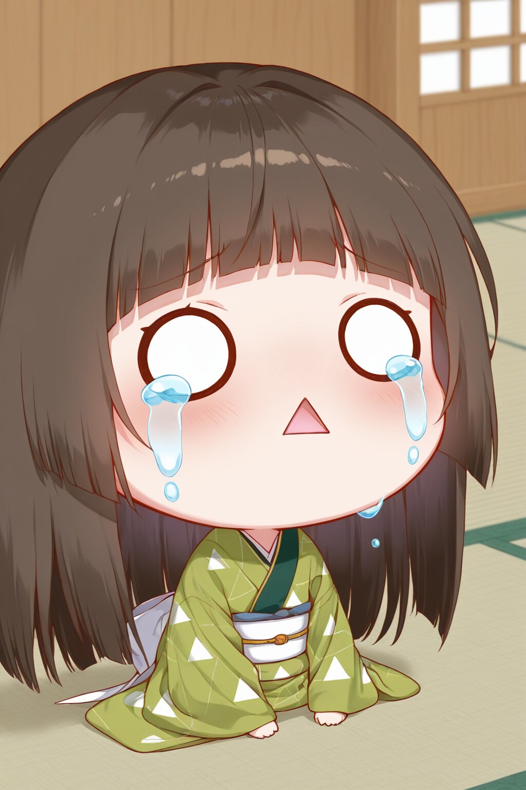 ゲームをする和装ちび奏音ちゃん