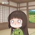 ゲームをする和装ちび奏音ちゃん 3枚目