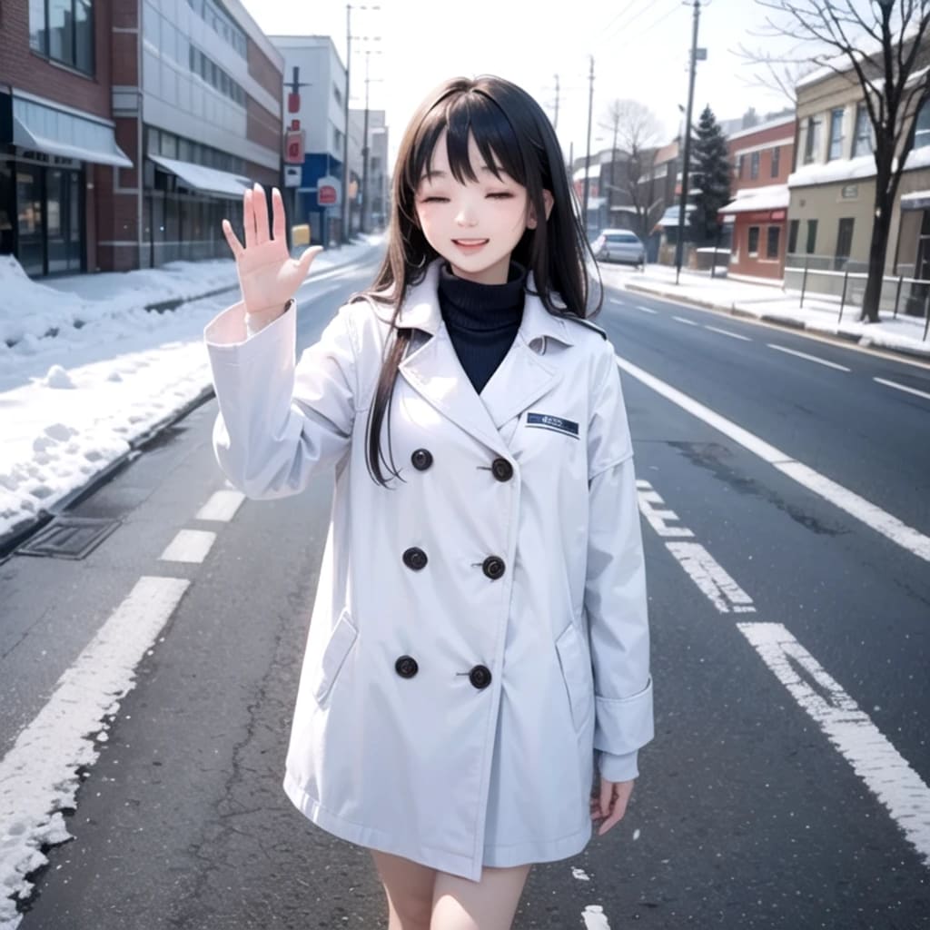 やぁお兄ちゃん　お庭のお兄ちゃんの小屋、雪で見えなかったけど元気してた？