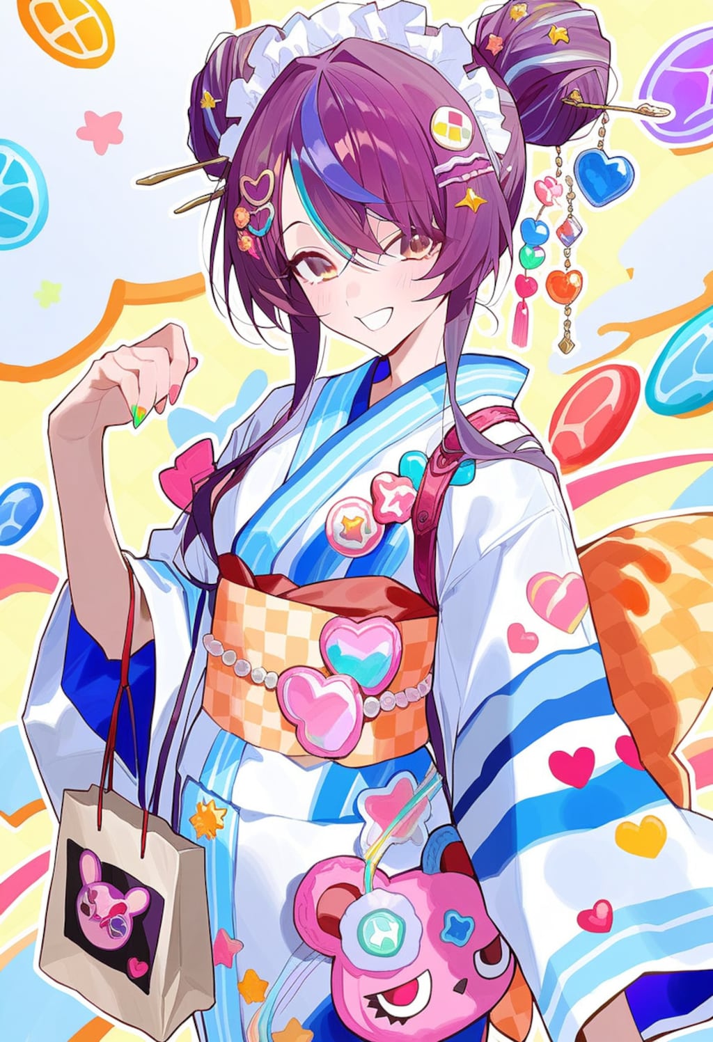 浴衣でデコラファッション