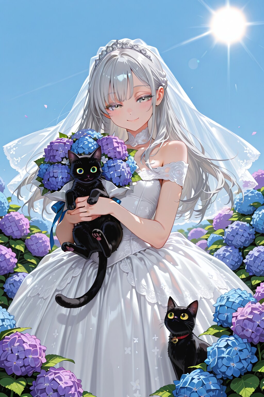 ネコを抱く少女