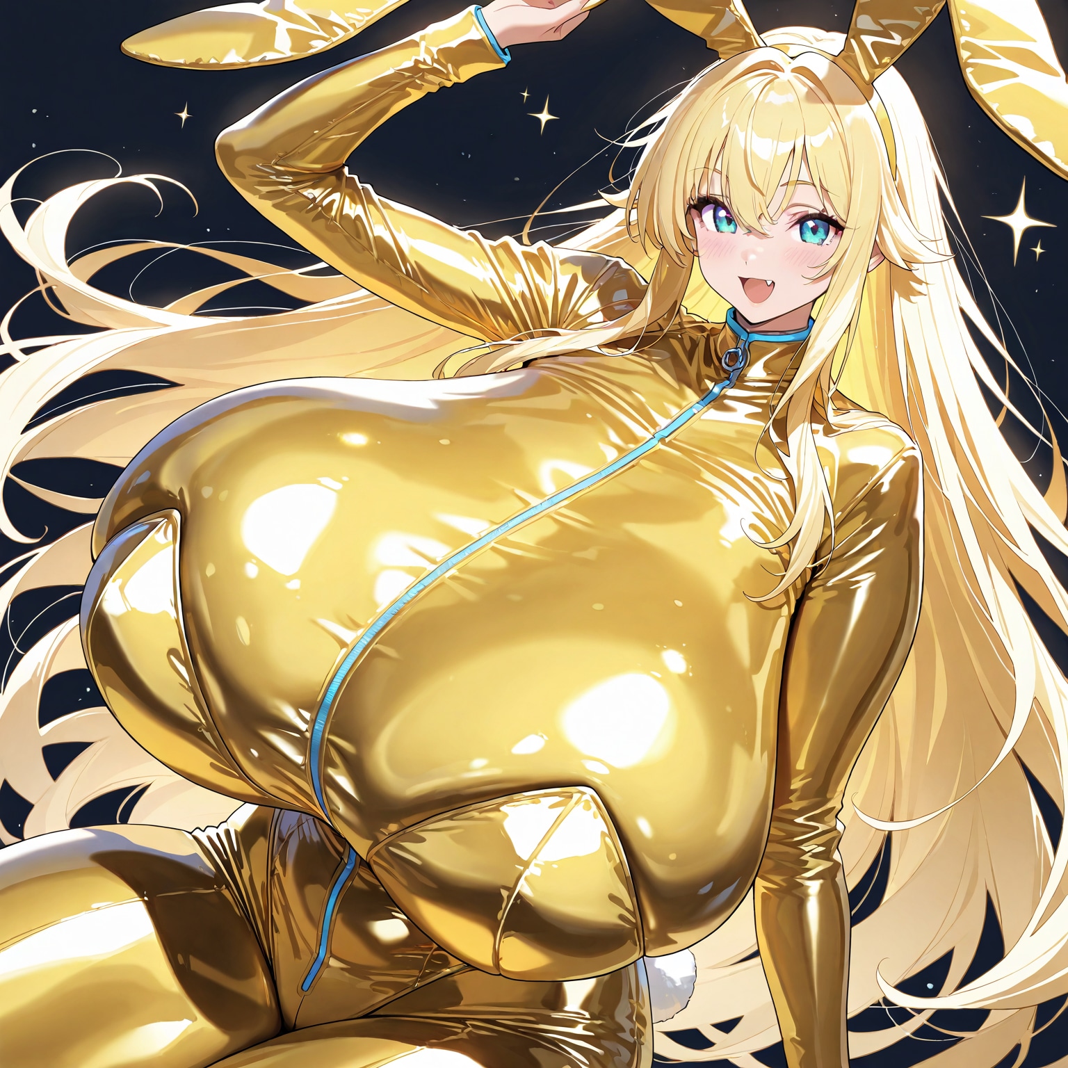 バニー服装着