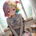 UNICORNちゃんが編み上げスリット制服を着たらこうなった 5枚目
