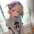 UNICORNちゃんが編み上げスリット制服を着たらこうなった 4枚目