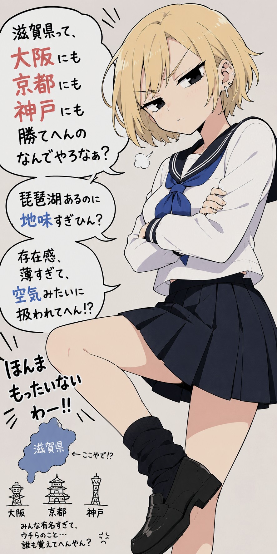 滋賀はマイナー⁉️に怒ってる千鶴お姉やん✨ | の人気AIイラスト・グラビア