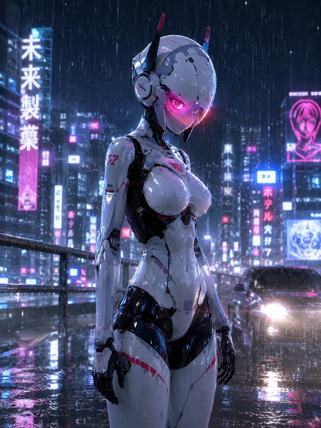 雨の中、途方にくれる
