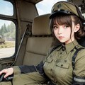 女性兵士とメカｰリアル寄りイラスト 5枚目