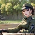女性兵士とメカｰリアル寄りイラスト 3枚目
