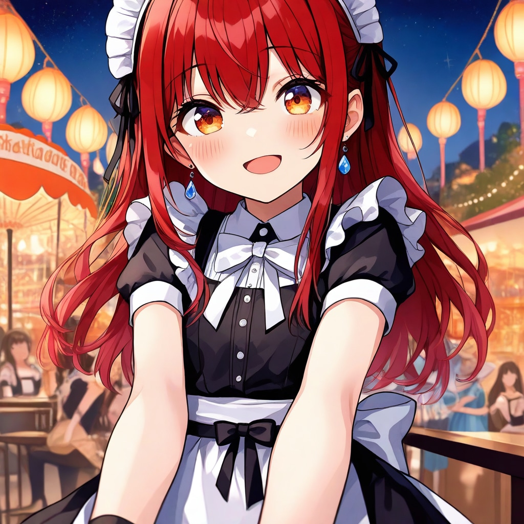 赤髪メイドさんは赤とんぼに囲まれて・・・