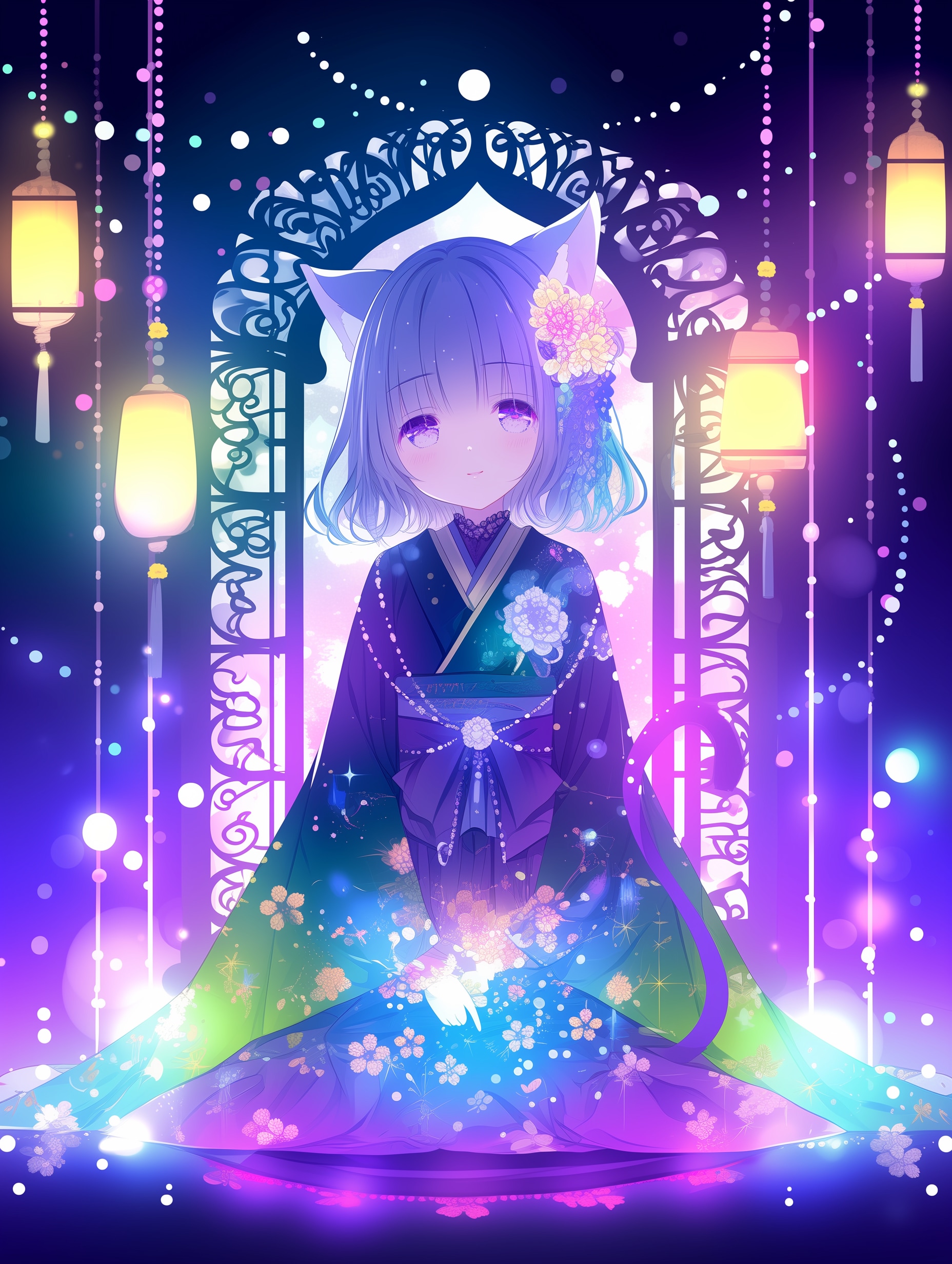 猫耳ガールと和ファンタジー | の人気AIイラスト・グラビア