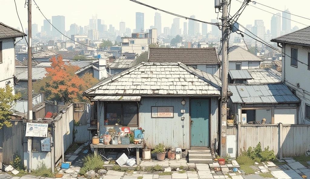 都市に残った昭和な家