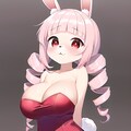 うさ耳娘ツインドリル赤ドレス 2枚目