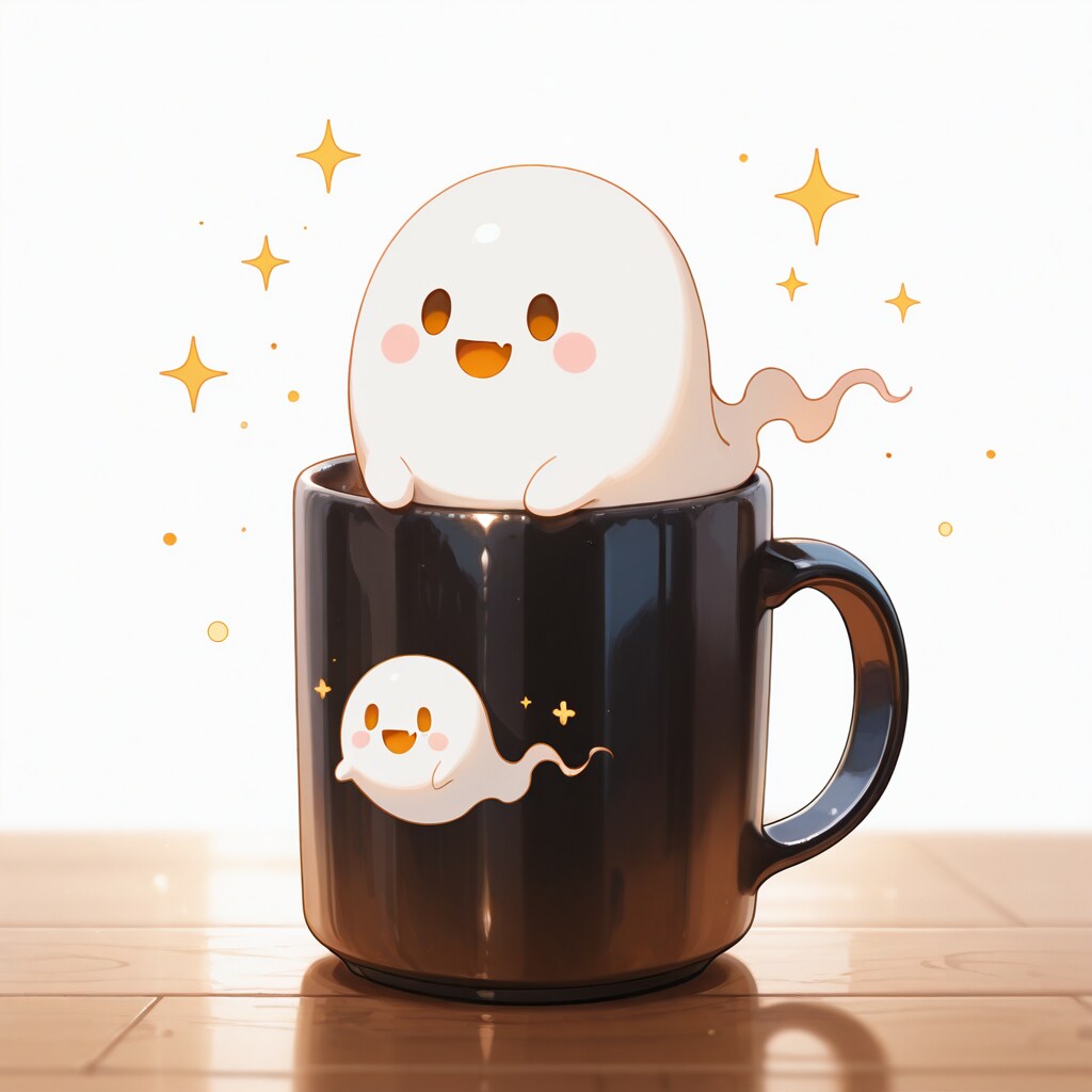 マグカップとお化けさん | の人気AIイラスト・グラビア