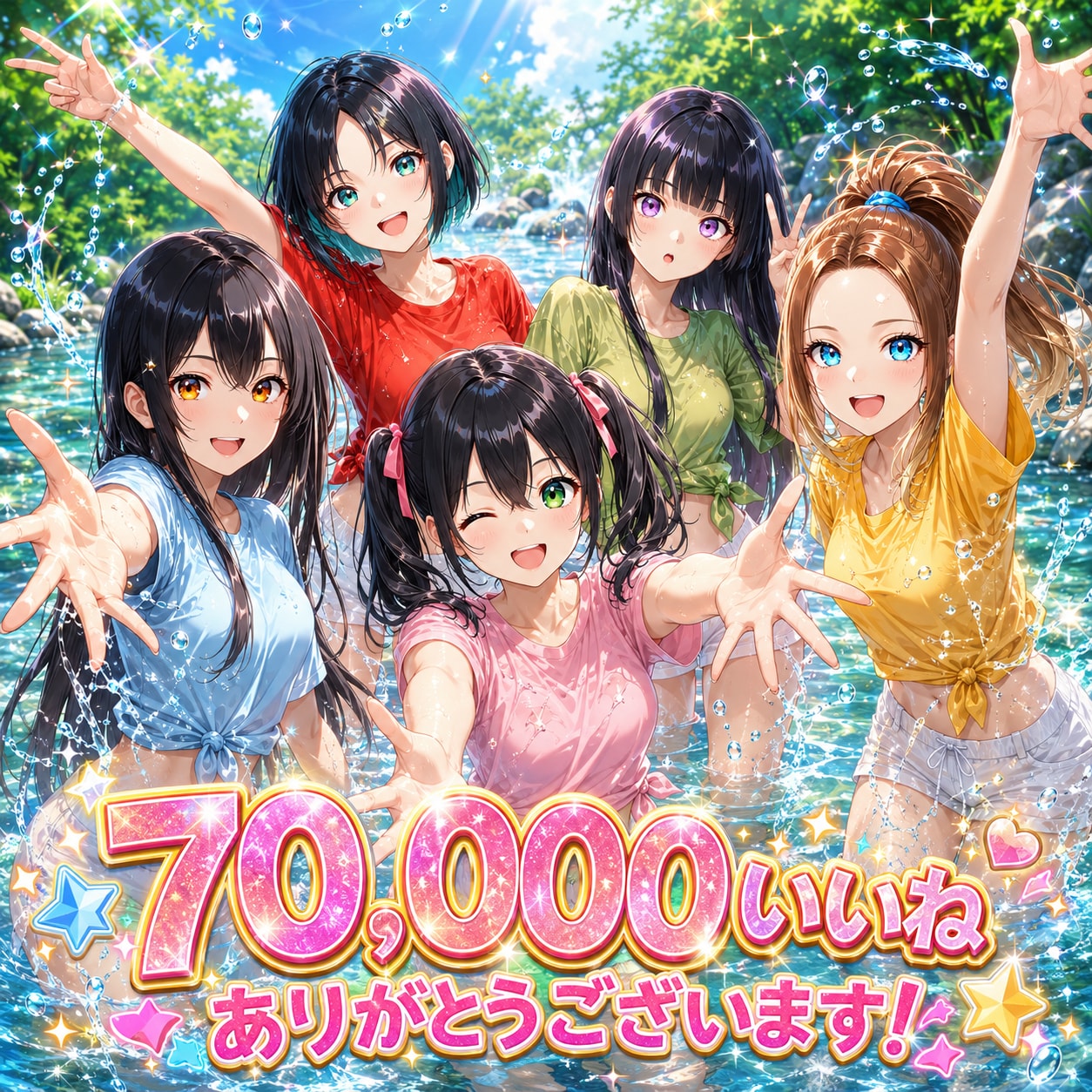 70,000いいねありがとうございます🌞 | の人気AIイラスト・グラビア
