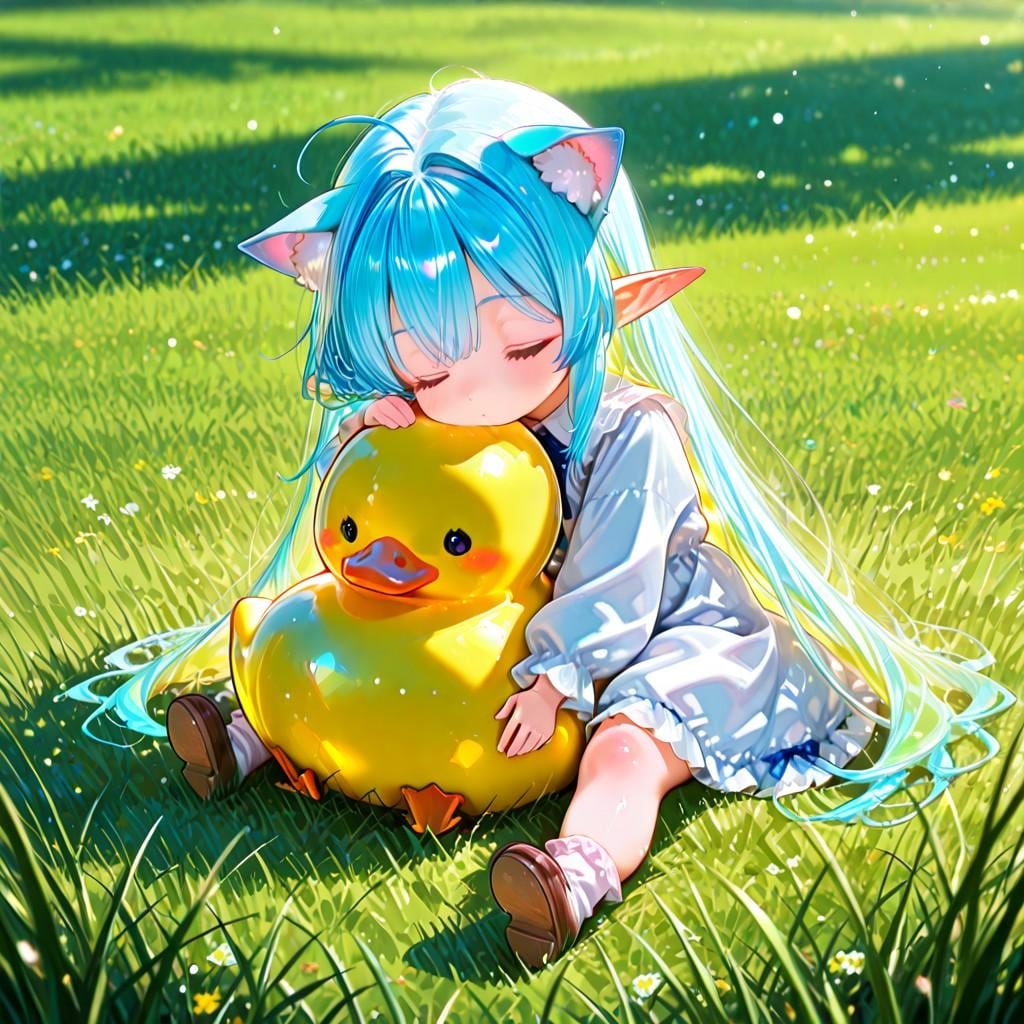 6枚）アヒルと添い寝