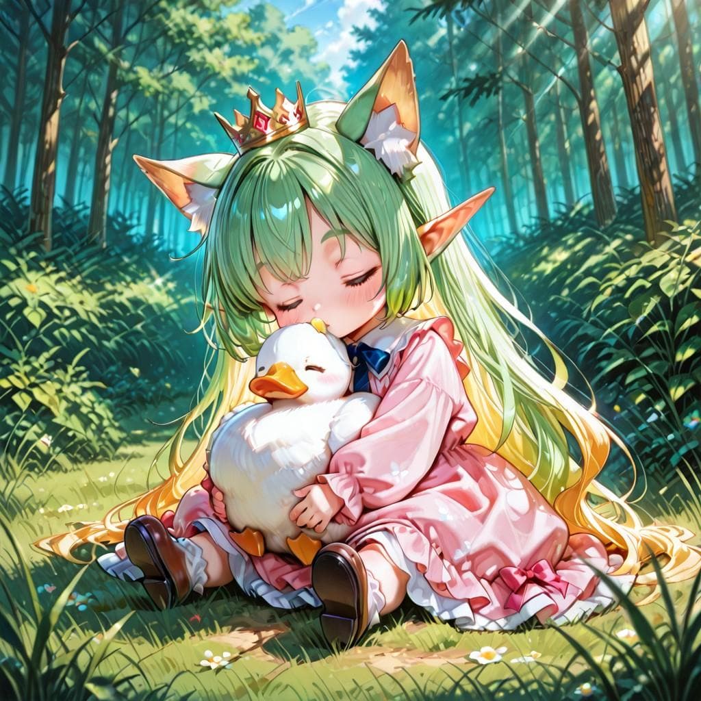 6枚）アヒルと添い寝
