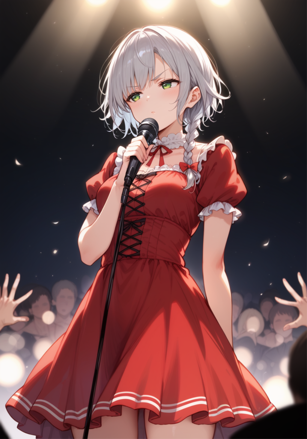 不機嫌そうに歌う子