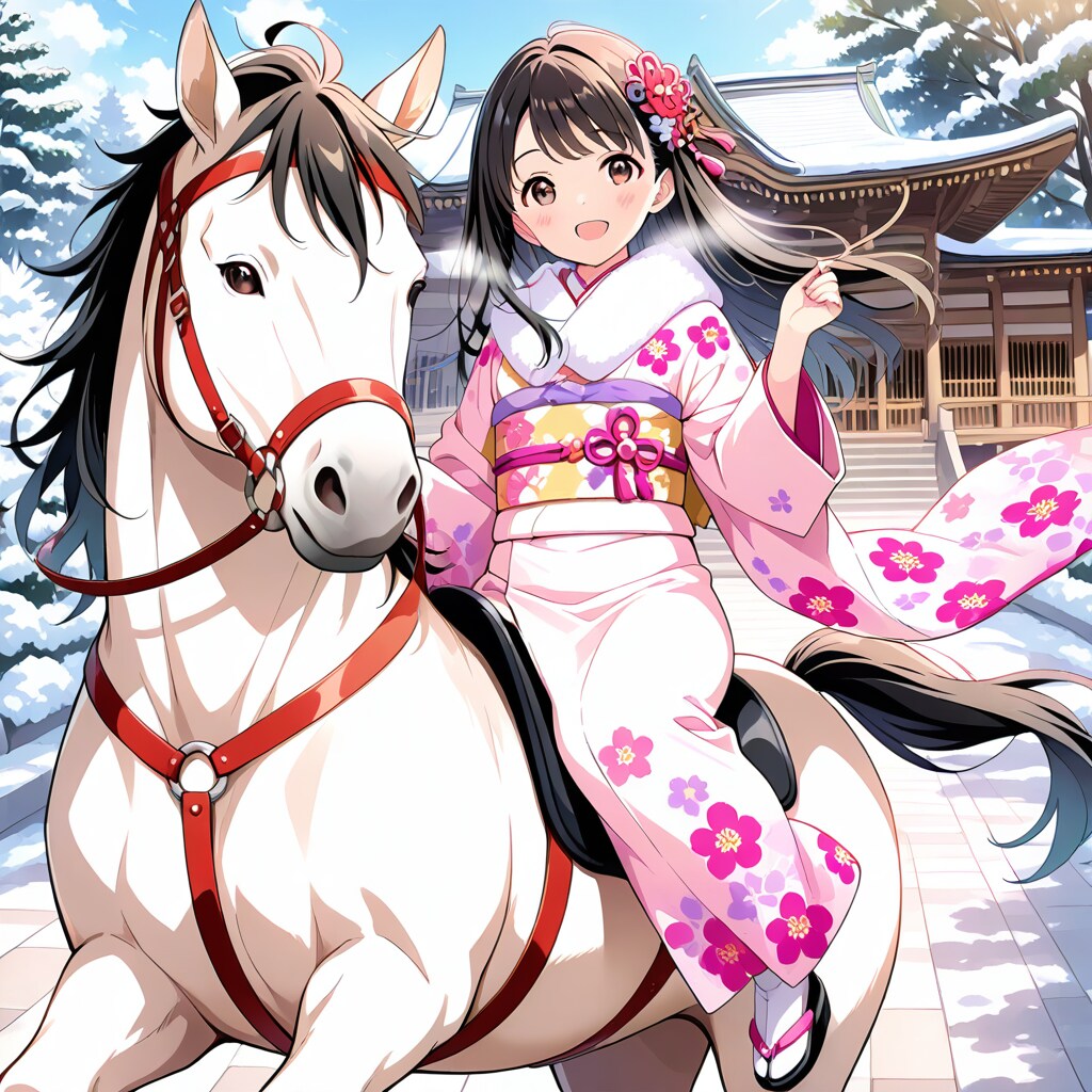 あけましておめでとうございます（１６）ちちぷい午年企画 | の人気AIイラスト・グラビア