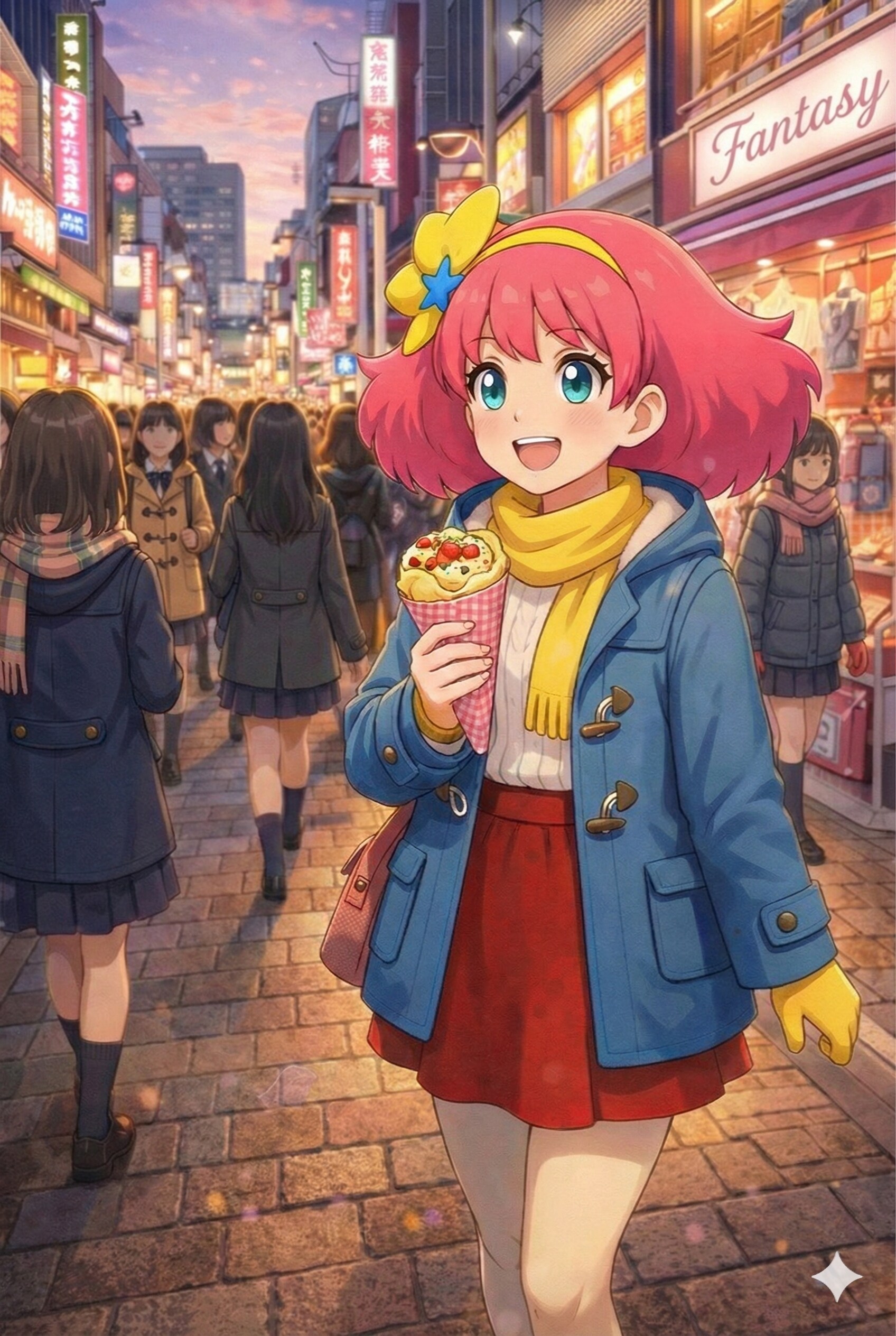 【ファンアート】原宿に舞い降りたミンキーモモ | の人気AIイラスト・グラビア