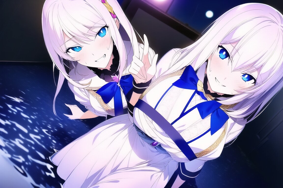 白髪双子と不気味な夜