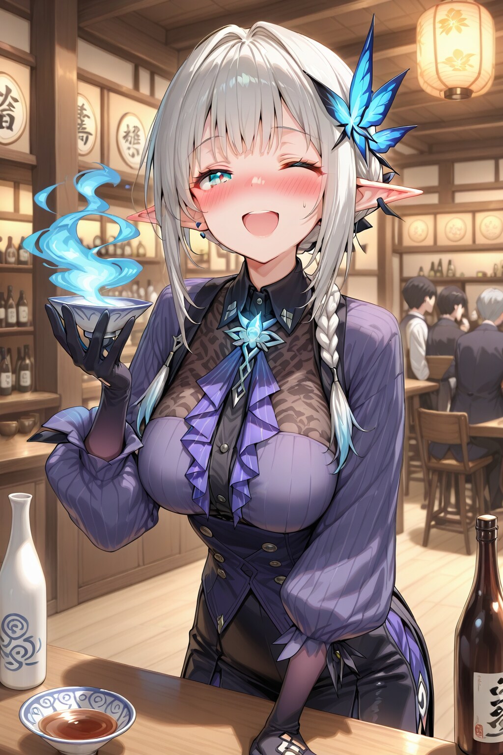 酔いどれエルフの夜 | の人気AIイラスト・グラビア