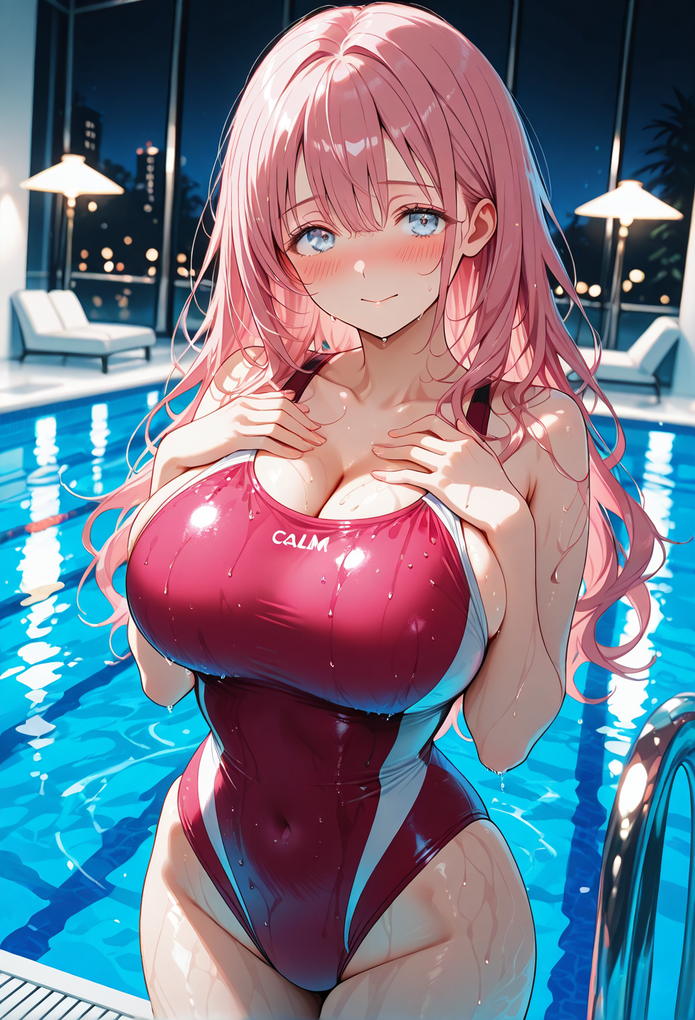ピンク髪の乙女