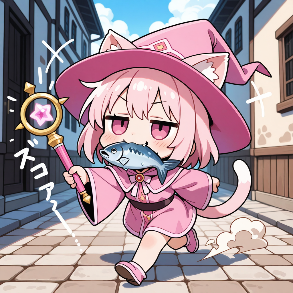 みゃほうの杖を持っていてもやる事は変わらにゃい！！