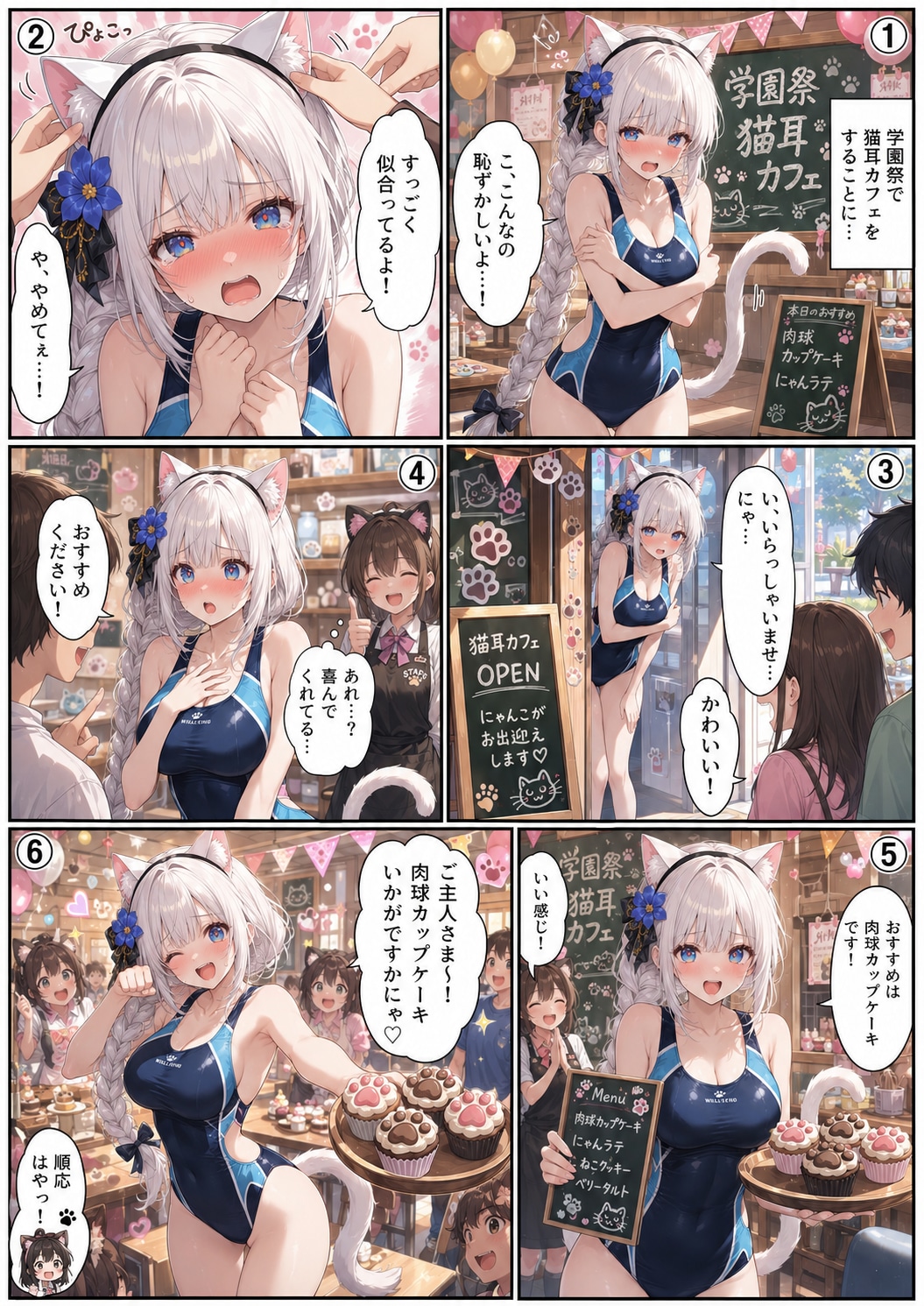 競水猫耳カフェの看板娘
