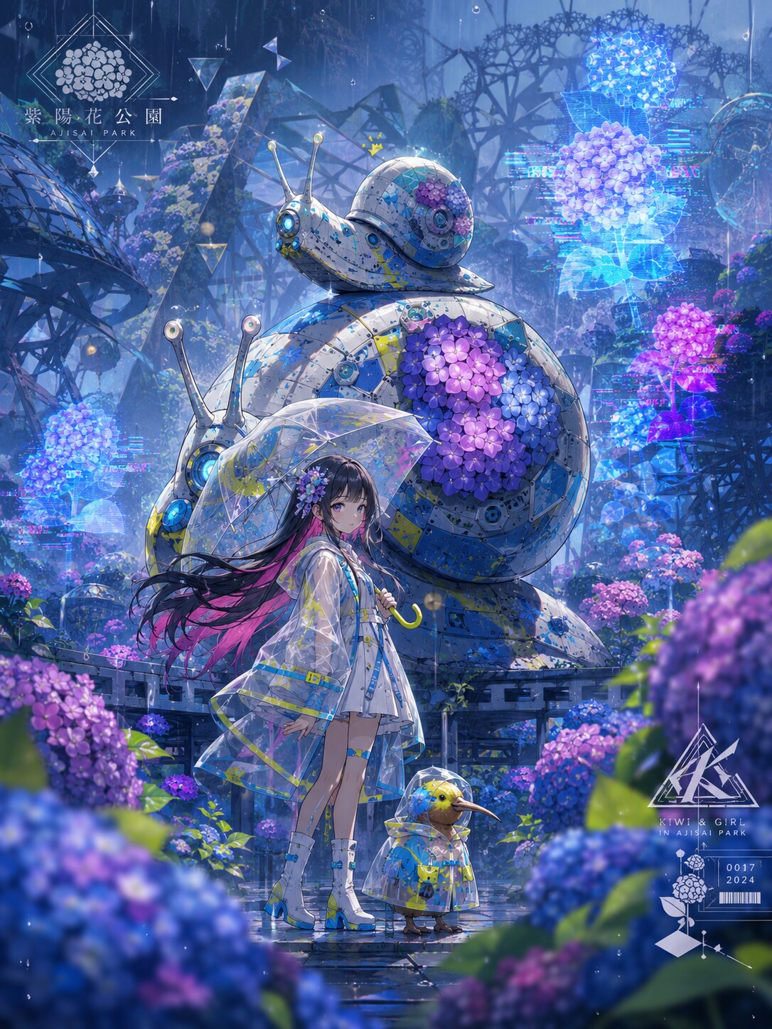 紫陽花公園 | の人気AIイラスト・グラビア