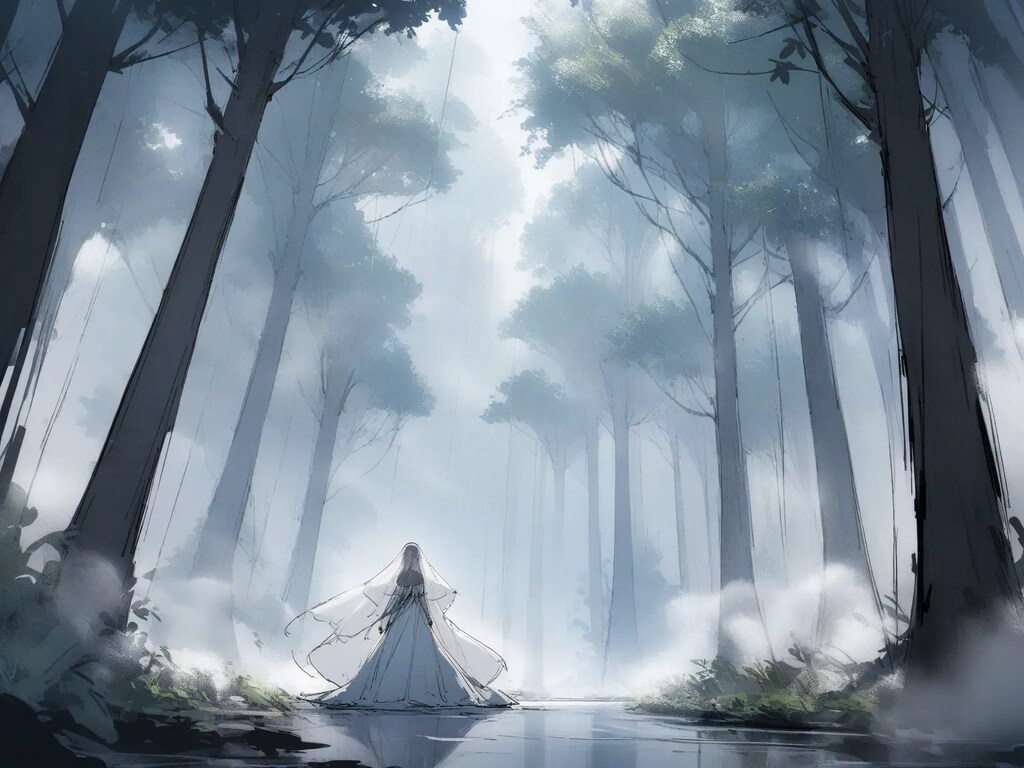 霧雨の森にて