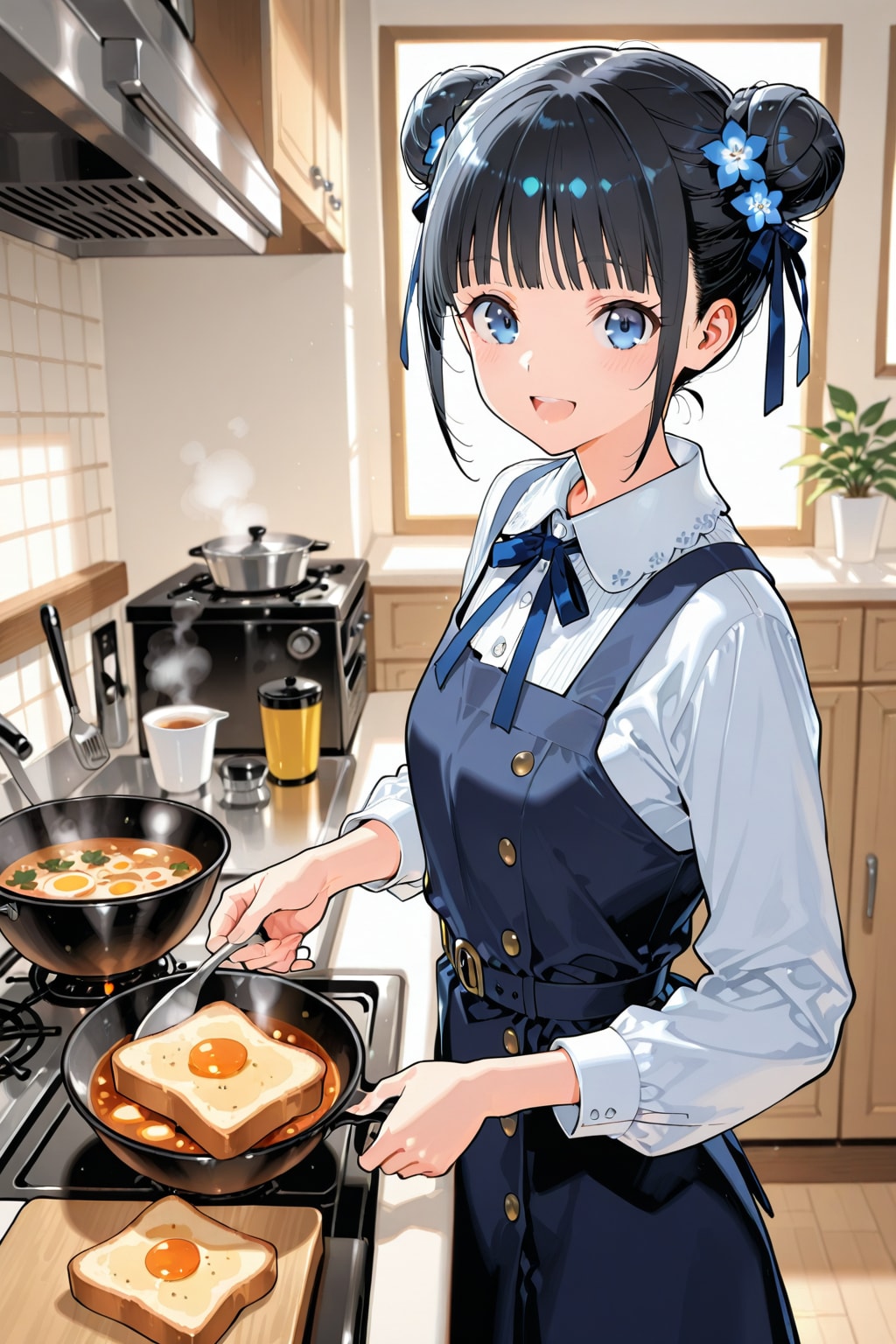 おだんごちゃん🍡✨と朝ごはん🍚✨　1/28 | の人気AIイラスト・グラビア