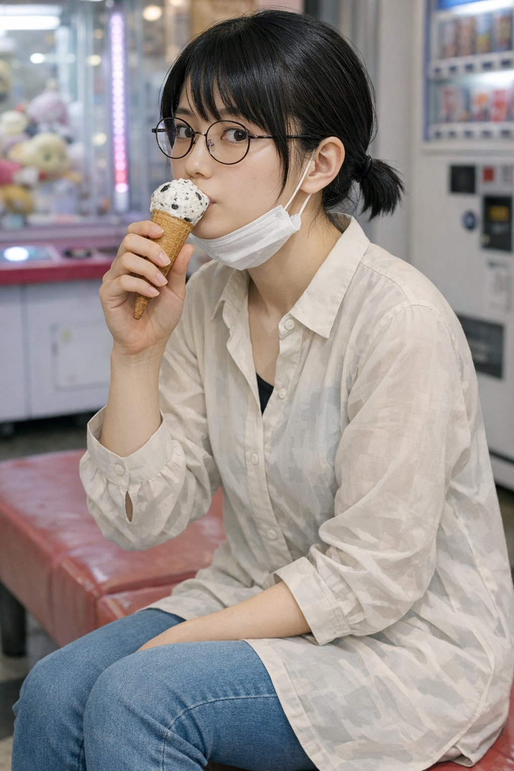 メガネ女子。