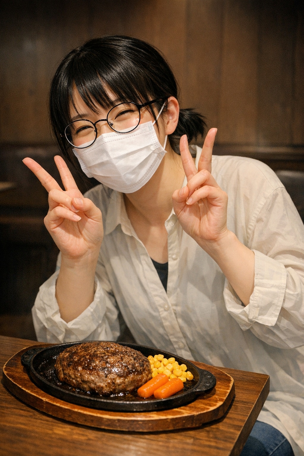 メガネ女子。