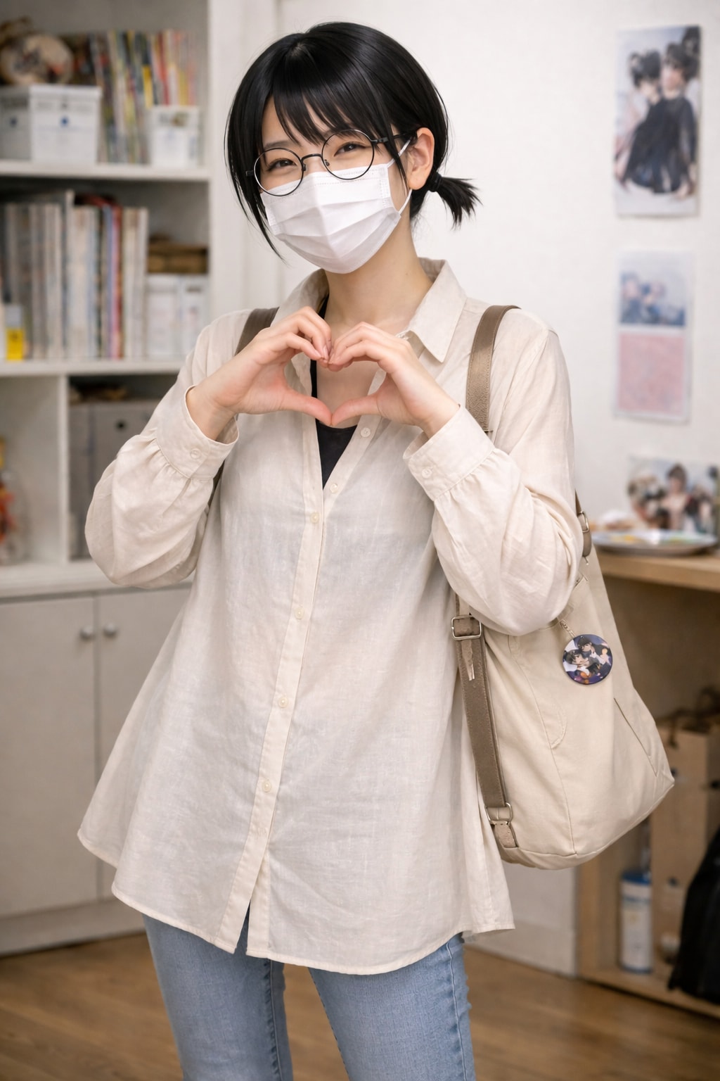 メガネ女子。