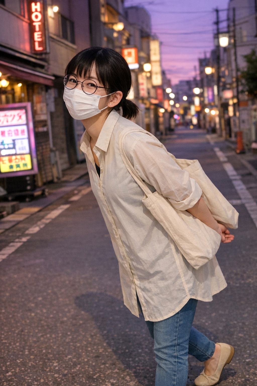 メガネ女子。