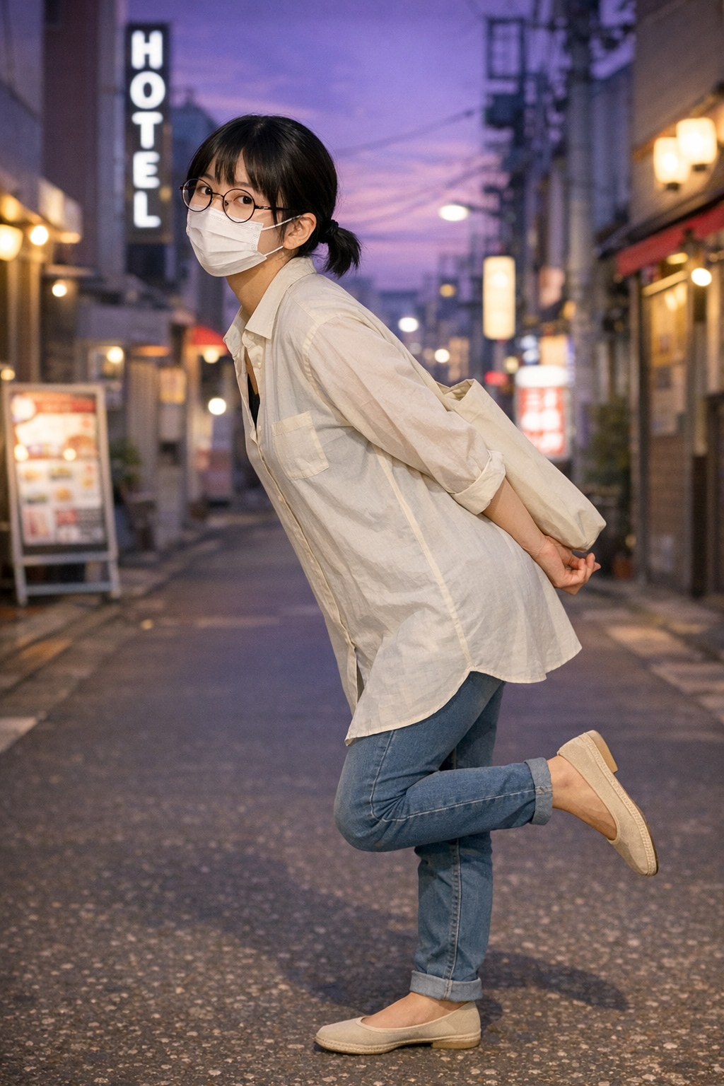 メガネ女子。