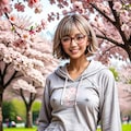 ノーブラ散歩桜並木編⑥ 4枚目