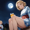 ビールでお月見 X917 3枚目