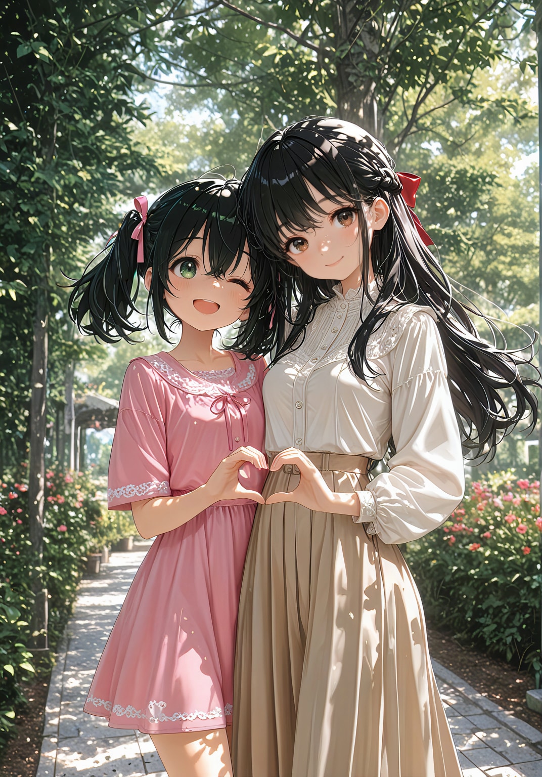 ゆいちゃんと一緒に二人仲良く