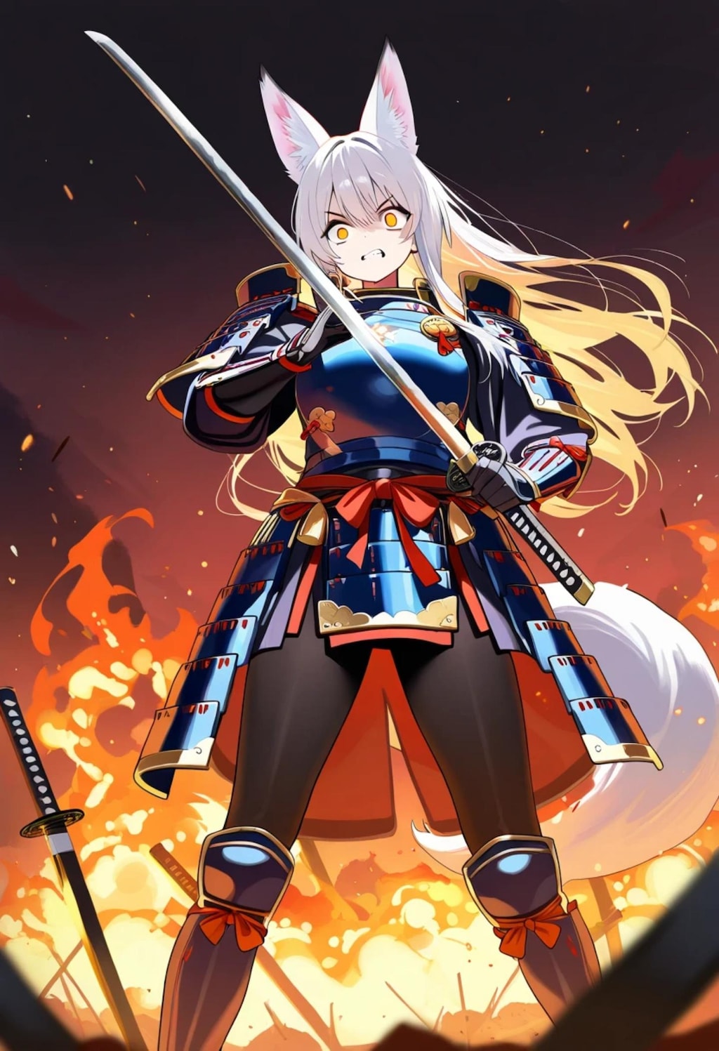 #オキツネゾンビ討伐『白焔参りて異形斬りて』【ニャンノ世界】