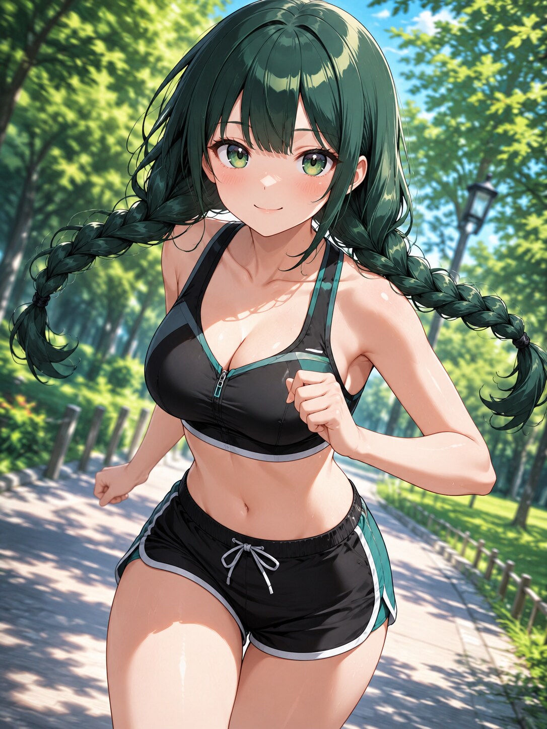 公園でランニングする翠莉ちゃん