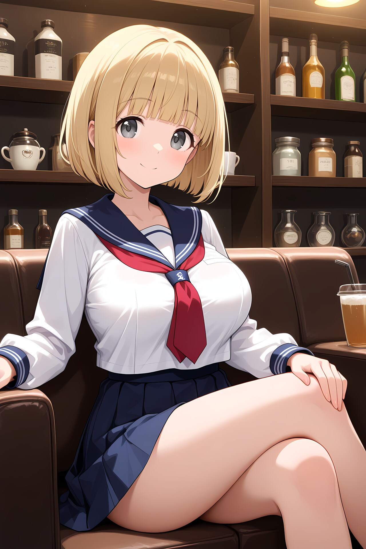 足を組む