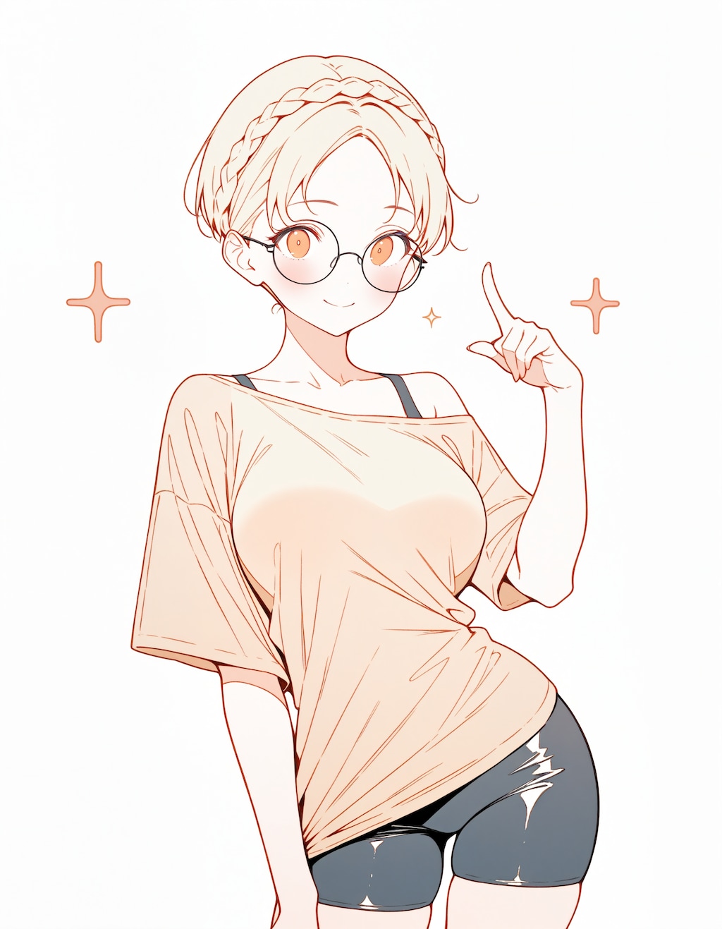 ショートヘア眼鏡姉さんXL