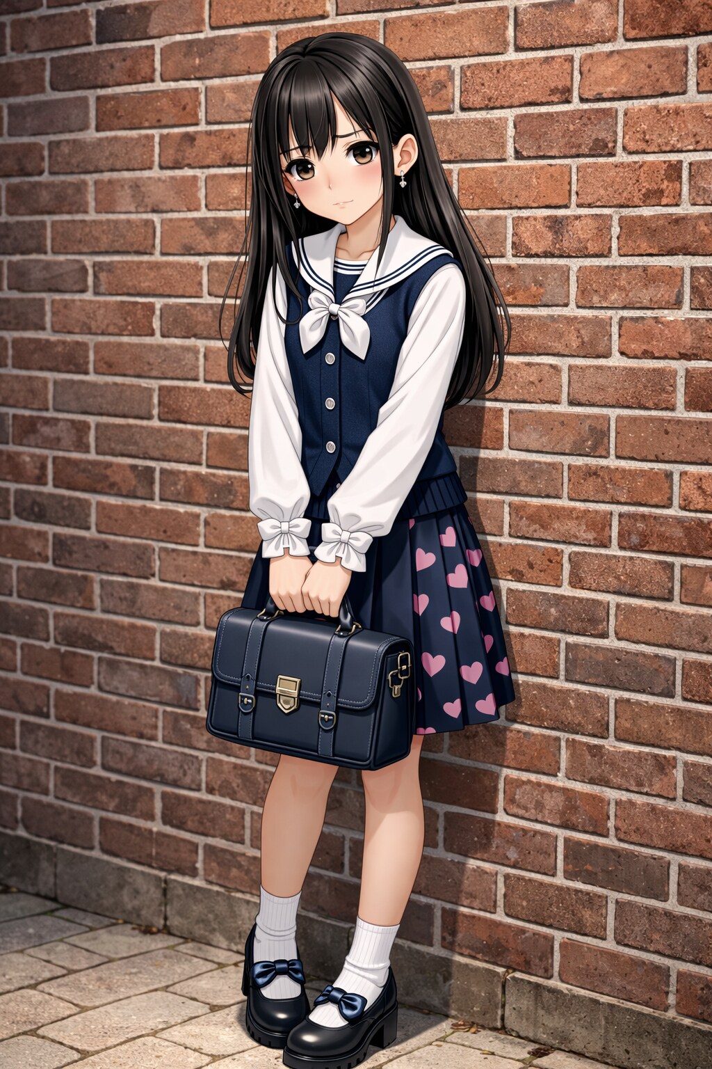 ハート柄のスカート