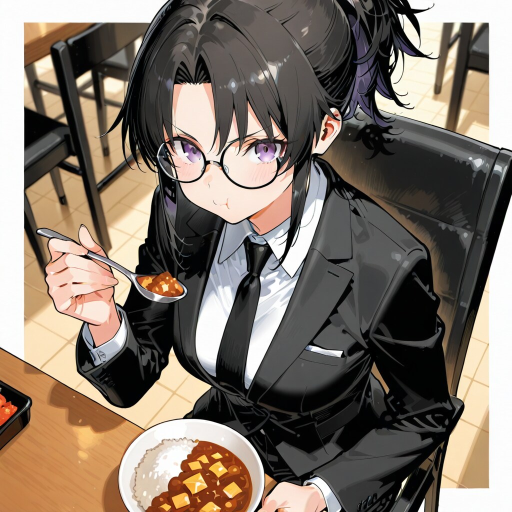 カレーを食べる楓ちゃん