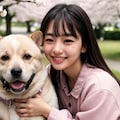 ワンちゃんとお花見 No.1 2枚目