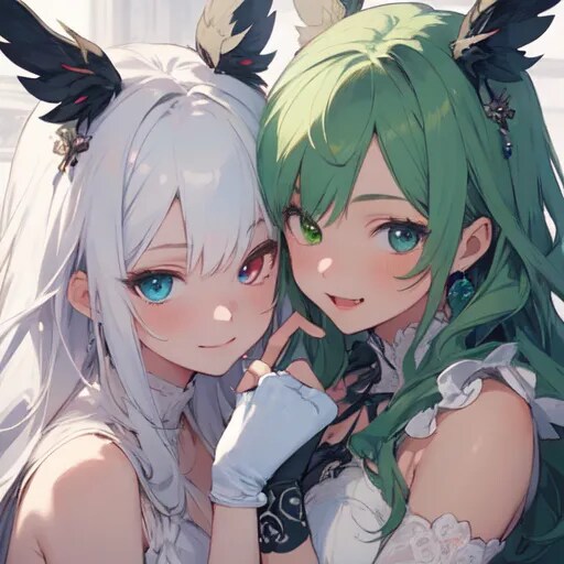 緑白 | の人気AIイラスト・グラビア